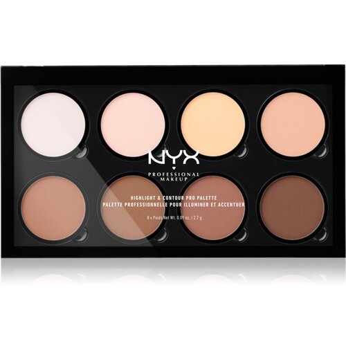 NYX Professional Makeup Highlight & Contour PRO paleta za konturiranje 8x2,7 g Cijene