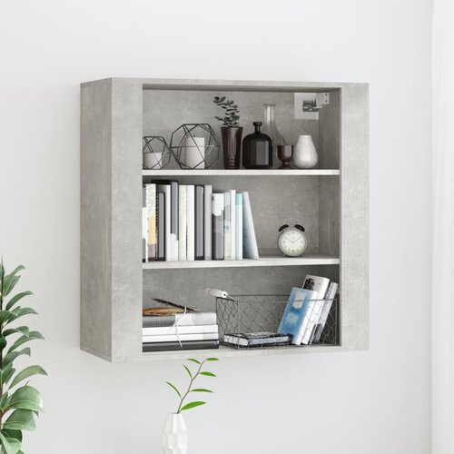 vidaXL Stenska omarica betonsko siva 80x33x80 cm inženirski les Cene