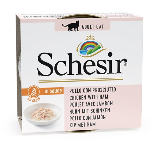  Varčno pakiranje Schesir Natural v omaki 12 x 70 g - Pi&scaron;čanec & &scaron;unka Cijene