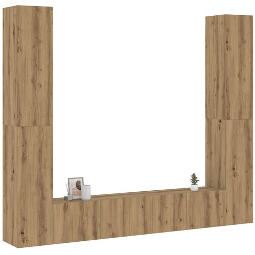 Furnova Set 6 kosov stenske TV omarice Artisan Oak Engineered Wood, (21948819) Slike
