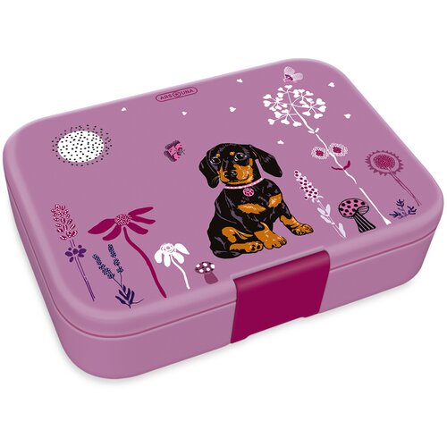 Ars Una Cute Animals Puppy razdeljen zabojček za malico s kužkom 15,3&times;21,6&times;5,2 cm Cene
