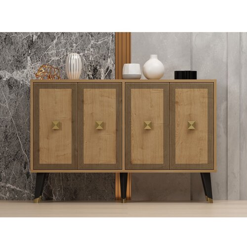 Woody Fashion ansel - sapphire oak, gold sapphire oakgold console Slike
