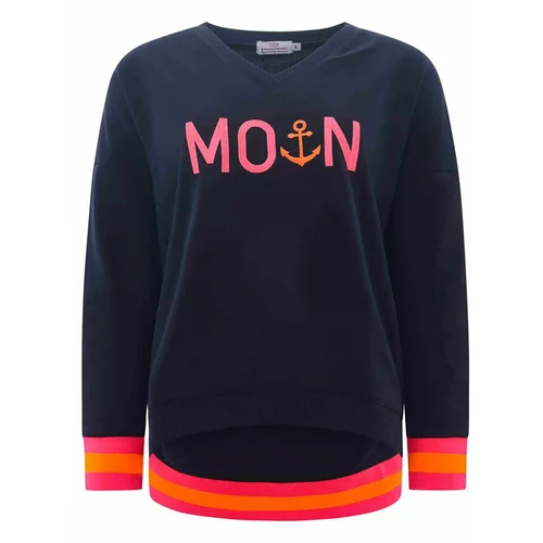 Zwillingsherz Sweater majica 'Dana' morsko plava / narančasta / roza