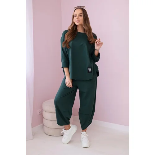 Kesi Dark green cotton tracksuit