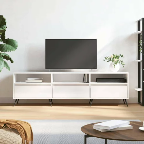 TV ormarić sjajni bijeli 150x30x44 5 cm od konstruiranog drva