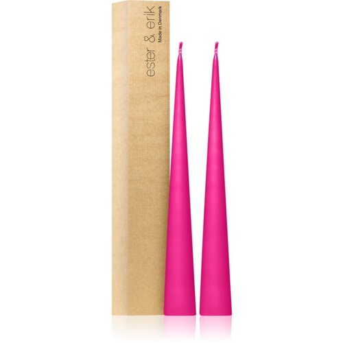 ester & erik cone candles clear pink (no. 41) sveča 2x37 cm Cene