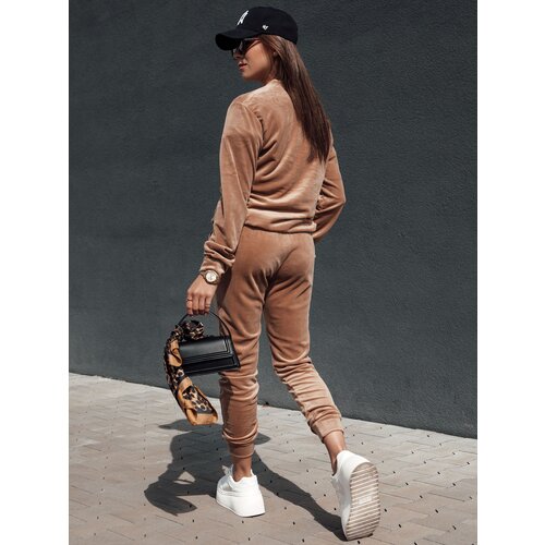 DStreet Set of women&amp;#039;s velour URBANVELVET light brown Slike