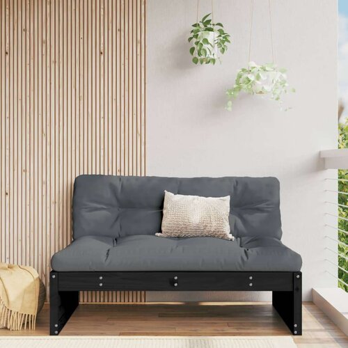  Srednja sofa crni 120x80 cm od masivne borovine Slike