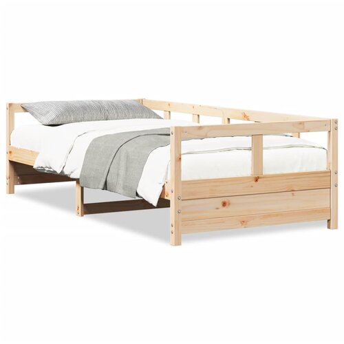VidaXL Dnevna postelja naravna 80x200 cm trdna borovina Slike