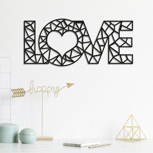Wallity zidna dekoracija love, 50 x 20 cm, crna Cene