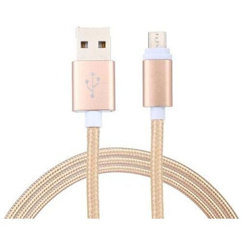 Alpha Star Kabl USB2.0 na Micro USB 2M,upleten,zlatni Cene