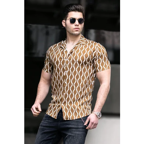 Madmext Shirt - Brown - Regular fit