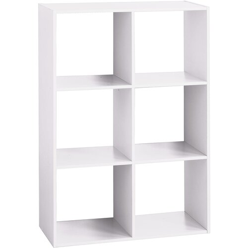 Five polica 6 otvora modul 67.5x32x100.5cm furnir bijela Slike
