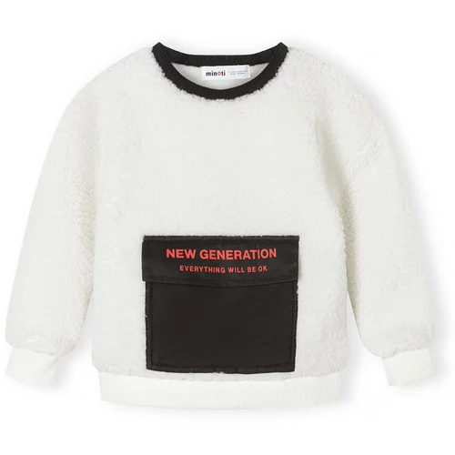 MINOTI Sweater majica crvena / crna / vuneno bijela