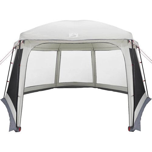 vidaXL Šator za bazen s uklonjivim letvicama i mrežastim stjenkama Siva 618 x 532 cm Cene