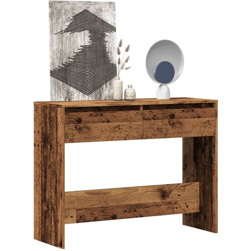 Maison Chic konzolna miza - miza ob steni Stari les 100x35x76,5 cm Inženirski les, (21785907) Slike