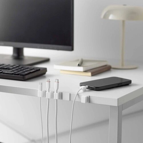 YAMAZAKI Beli kovinski organizatorji v kompletu 5 ks za kable Smart &amp;ndash; Slike