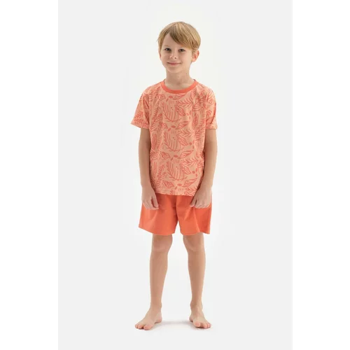 Dagi Pajama Set - Orange - Graphic