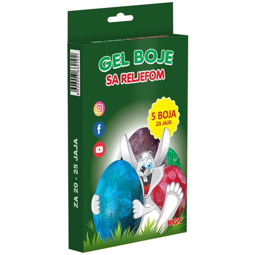 Nepoznato Gel boja za jaja sa reljefom KGT 5kom Cene