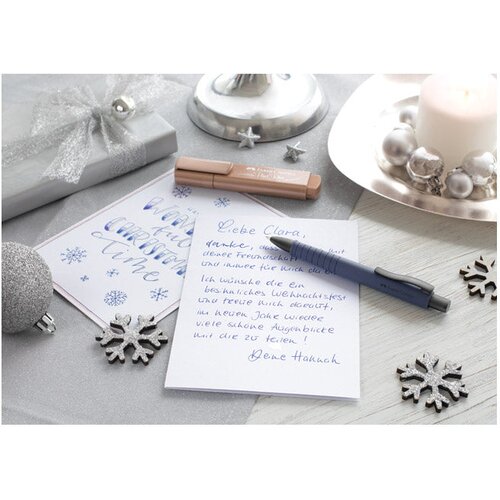  Kemični svinčnik gumiran poly ball urban xb faber castell 241189 moder Slike