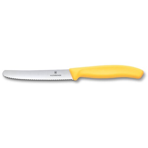 Victorinox Nazobčan nož 11cm / 6.7838.C1 / rumen / inox, PP, (5000267745) Slike