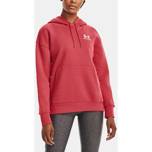 Under Armour Essential Fleece Hoodie Pulover Rdeča