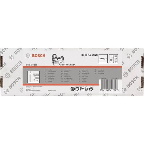 Bosch završni ekser, SK64-34 50NR, plemeniti čelik 2608200526 Slike