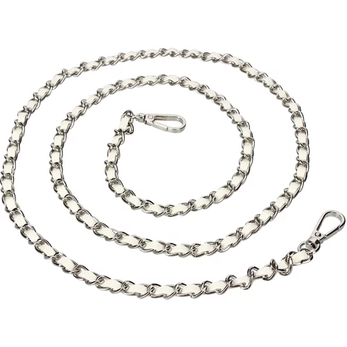 AVIZAR Telefonski dragulj 110 cm, pletena srebrna verižica, kratki cleni - bela, (20763543)