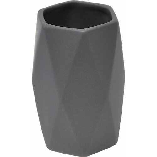 Tendance čaša dijamant 11,5X7,5Cm keramika tamno siva Slike