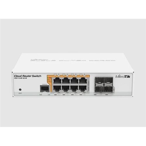 MikroTik CRS112-8P-4S-IN Switch, 8x Giga PoE, 4x SFP Cene