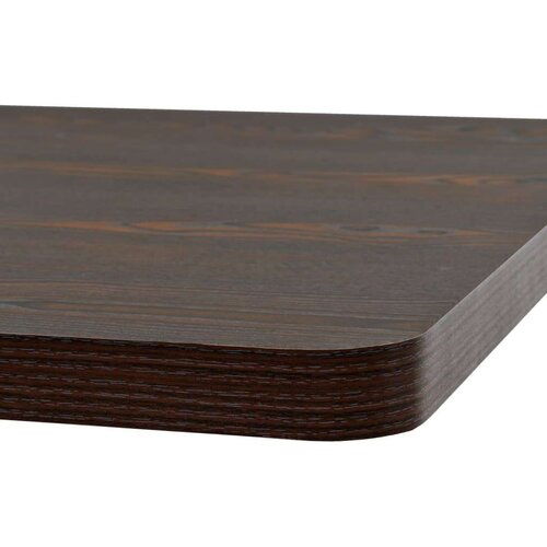 VidaXL kvadratni stol za bistro od mdf-a i čelika 80x80x75 cm tamni pepeljasti Slike