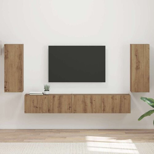 3 pcs Umetni hrast - - Rjava - 53.2 - 98 x 31 x 29,5 cm - 2025-vidaXL-Uvoz_2 Slike