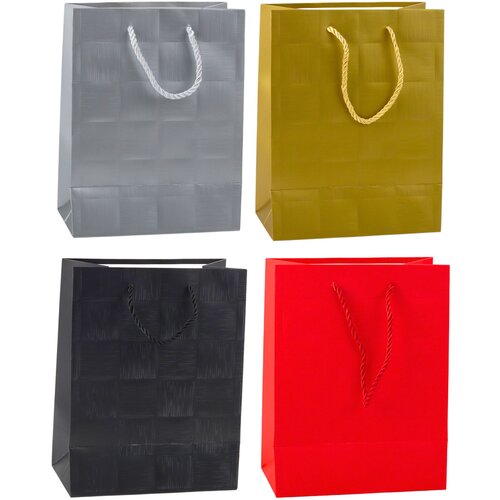 GIFT Bag Structured Squares Elegant 23 x 18 x 10 cm Slike