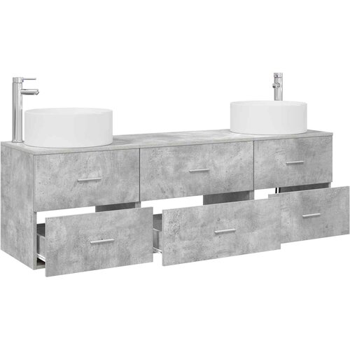  Set namje&amp;scaron;taja za kupaonicu 3 kom. Betonska siva 49,5 x 44,5 x 65,5 cm Slike