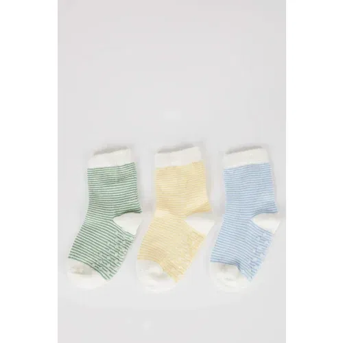 Defacto Baby Boy 3 Piece Cotton Long Socks