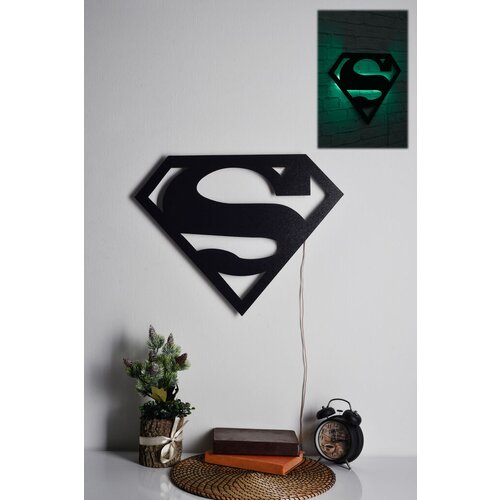 Wallity dekorativno led osvetljenje superman, 52x40 cm, zeleno Cene