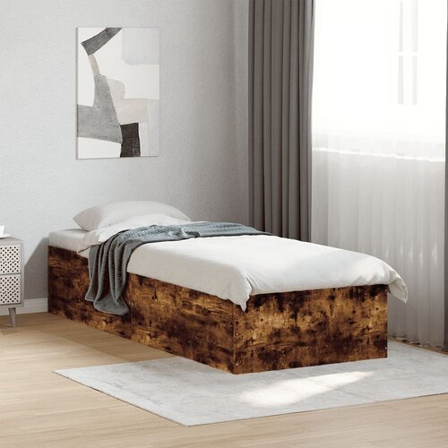 Furnova Posteljni okvir brez vzmetnice hrast 75x190 cm inženirski les, (21938056) Slike