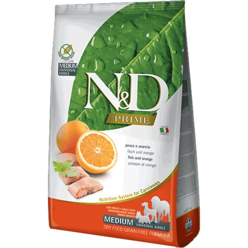 N&d Prime Hrana za pse Medium Adult, Riba i Pomorandža - 2.5 kg Slike
