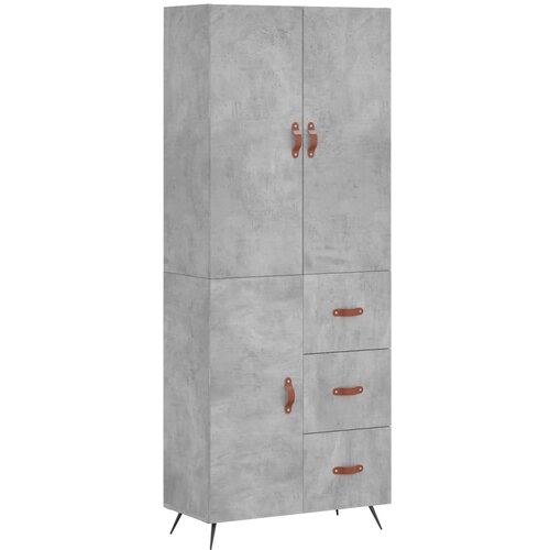 Maison Chic Visoka Komoda - Predalnik betonsko siva 69,5x34x180 cm inženirski les, (21719634) Cene