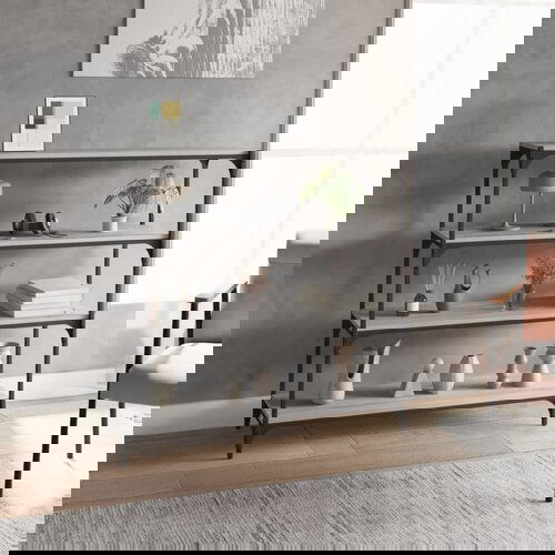 vidaXL Ormarić za knjige boja hrasta 100x33x100 cm od drva i čelika Cene