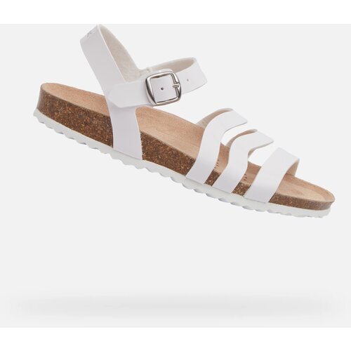 Geox White Girls' Sandals Adriel - Girls Cene