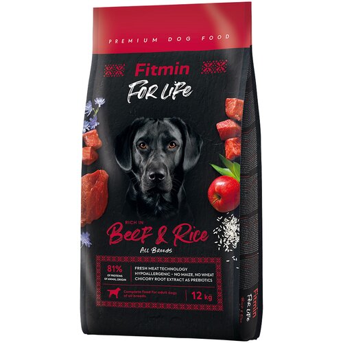Fitmin Dog For Life govedina & riž - Varčno pakiranje: 2 x 12 kg Cene