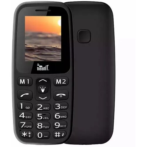 Meanit Mobilni telefon 1,77" ekran Dual SIM BT SOS dugme crno Cijene