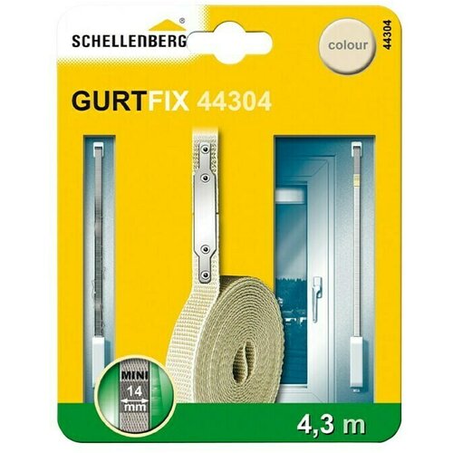 SCHELLENBERG Set za brzi popravak gurtni za rolete Gurtfix Mini (Duljina: 4,3 m, &amp;Scaron;irina trake: 14 mm, Bež boje) Slike