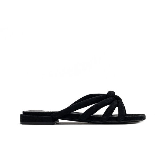 Furla Flip-flops - ESSENTIAL SANDAL T. 20 - CAMOSCIO black Slike