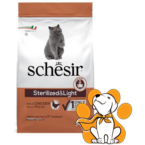 Schesir cat Sterilized & Light Rich In Chicken 400g, Hrana Za Sterilisane Mačke Cene
