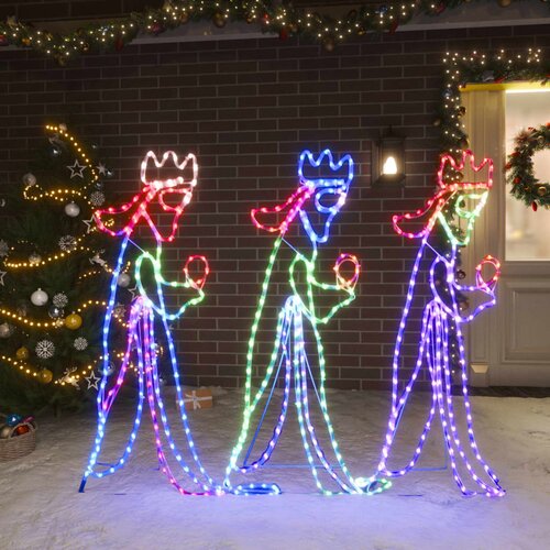 vidaXL Božična figura trije kralji s 504 LED lučkami Cene