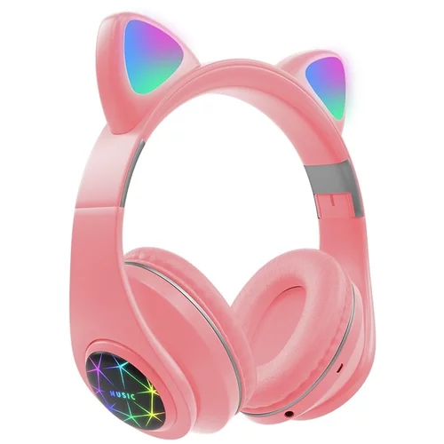 OXE Bluetooth bežične dječje slušalice s ušima, ružičasta