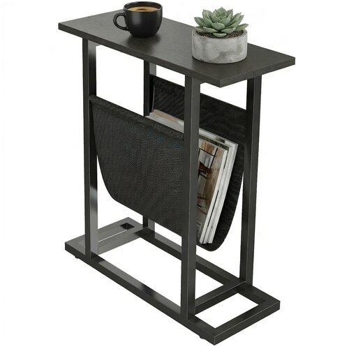 HOMCOM stranska miza iverna plo&scaron;ča, jeklo 49D x 19&Scaron; x 55V cm Črn, (5000242426) Cene