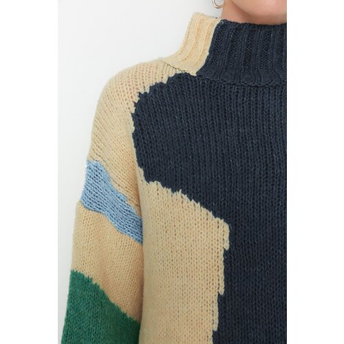 Trendyol blue Color Block Knitwear Pullover Sweater Cene